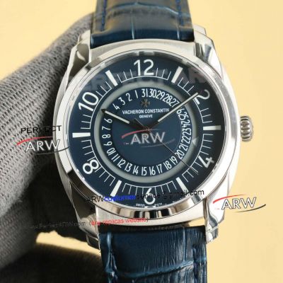 Replica GR Factory Vacheron Constantin Quai De L'ile Date Blue Dial Steel Case 4500S Watch